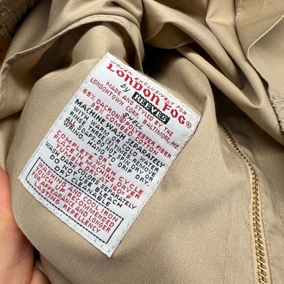 Vintage London Fog Jacket Men's 38 Brown Zip Crop Boxy Talon Reebes 70s 80s Work - Picture 10 of 11